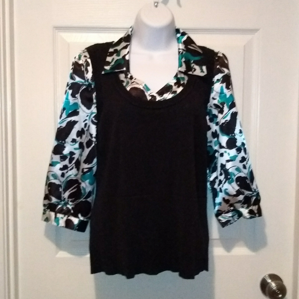 AB Studio Mock Layered Sweater